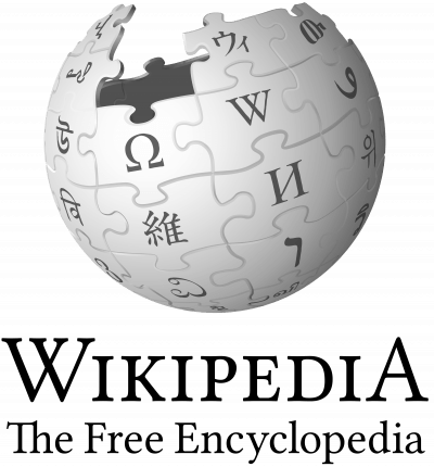 Logo of Wikipedia, a globe made of puzzle pieces with letters on them.
